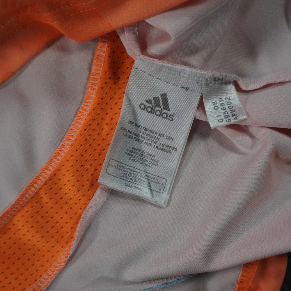 Adidas Olympique de Marseille Soccer Jersey Mens L Orange Camo 9neuf Sponsor